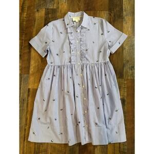 Striped Blue and White Dress